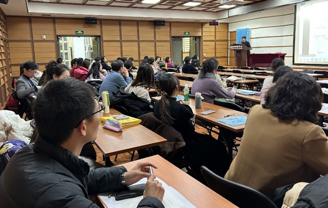 在北京外國語大學舉行的結業儀式現場。笹川日中友好基金供圖