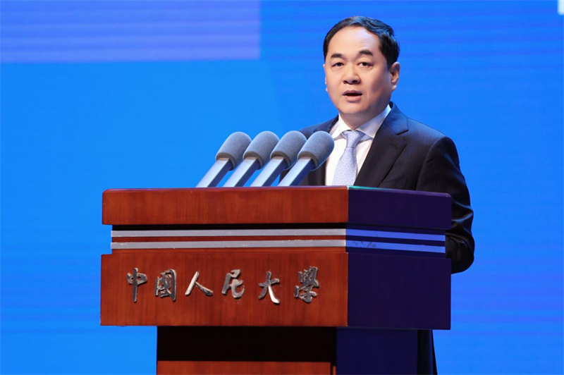 中國人民對外友好協會會長楊萬明致辭(主辦方供圖)