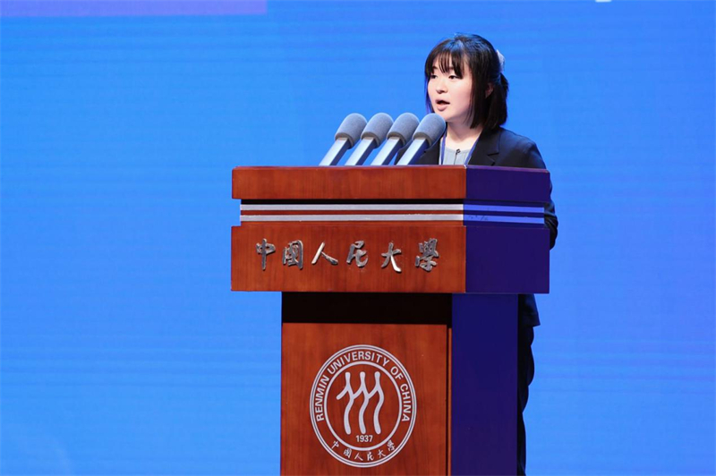 日方青年代表吉田彩乃發言(主辦方供圖)