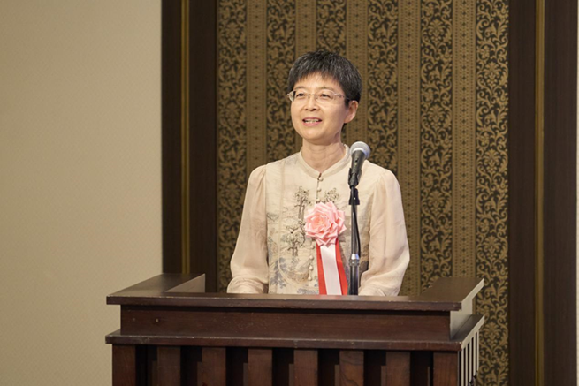 吉林省委宣傳部常務副部長王穎致辭。主辦方供圖