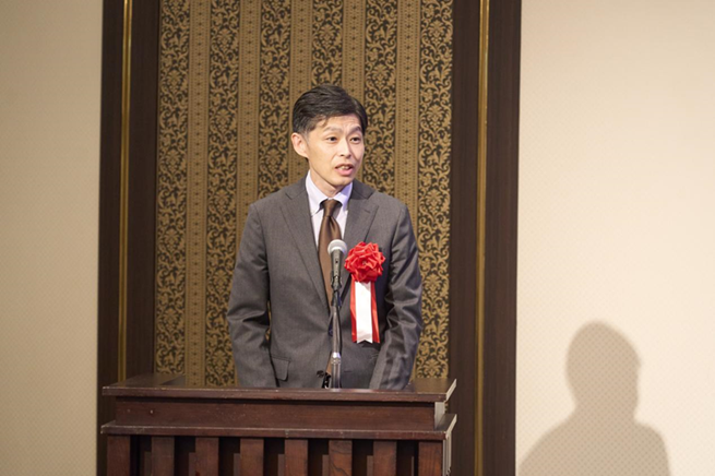 日本國土交通省觀光廳國際觀光課課長齋藤喬致辭。主辦方供圖