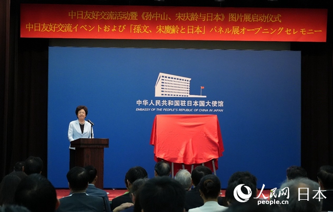 中國宋慶齡基金會主席李斌致辭。人民網 許可攝