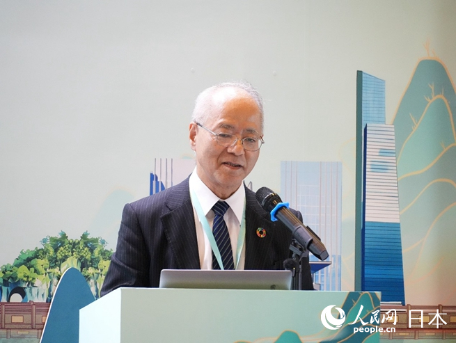 日中協會理事長瀨野清水致辭。人民網 許可攝