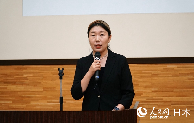 研修學員代表、天津師范大學日語教師李文鑫發言。蔣曉辰攝