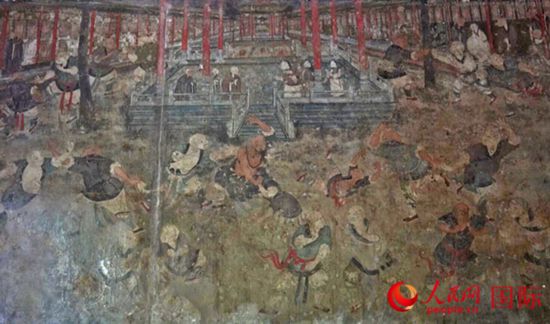 少林寺白衣殿壁畫。人民網記者 張麗婭攝