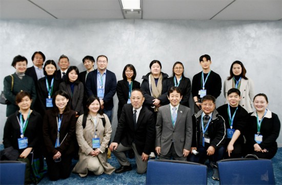 訪問日本朝日新聞社。中日韓合作秘書處供圖