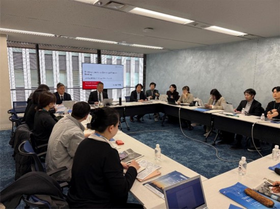 訪問日本朝日新聞社。中日韓合作秘書處供圖